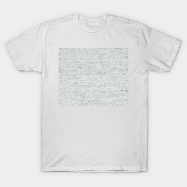 Whitewashed Brick Wall - Light White Wash Stone Brick T-Shirt by podartist